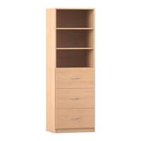 Flexeo® Schrank, 3 große Schubladen, 3 Fächer, Breite 64,1 cm – Bild 6