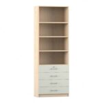 Flexeo® Schrank, 4 kleine Schubladen, oben 4 Fächer = 6 Ordnerhöhen - Flexeo Schrank 4 kleine Schubladen oben 4 Faecher 6 Ordnerhoehen 818082V0052 P02 ZN