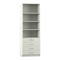 Flexeo® Schrank, 4 kleine Schubladen, oben 4 Fächer = 6 Ordnerhöhen – Bild 9
