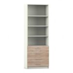 Flexeo® Schrank, 4 kleine Schubladen, oben 4 Fächer = 6 Ordnerhöhen - Flexeo Schrank 4 kleine Schubladen oben 4 Faecher 6 Ordnerhoehen 818082V0166 P02 ZN