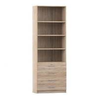 Flexeo® Schrank, 4 kleine Schubladen, oben 4 Fächer = 6 Ordnerhöhen – Bild 13