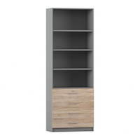 Flexeo® Schrank, 4 kleine Schubladen, oben 4 Fächer = 6 Ordnerhöhen – Bild 21