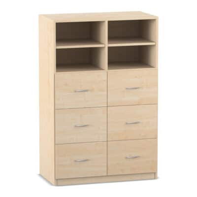 Flexeo® Schrank, 6 Hängeregister, 4 Fächer, Mittelwand, Breite 94,4 cm