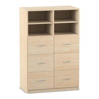 Flexeo® Schrank, 6 Hängeregister, 4 Fächer, Mittelwand, Breite 94,4 cm