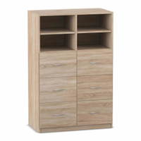 Flexeo® Schrank, 6 Hängeregister, 4 Fächer, Mittelwand, Breite 94,4 cm – Bild 4