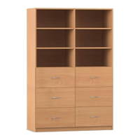 Flexeo® Schrank, 6 große Schubladen, 6 Fächer, Mittelwand, Breite 126,4 cm – Bild 8