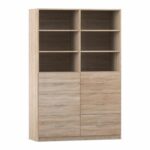 Flexeo® Schrank, 6 große Schubladen, 6 Fächer, Mittelwand, Breite 126,4 cm - Flexeo Schrank 6 grosse Schubladen 6 Faecher Mittelwand Breite 126 4 cm 818040V0025 P02 ZN