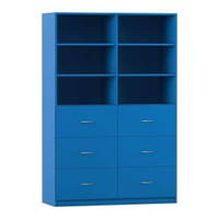 Flexeo® Schrank, 6 große Schubladen, 6 Fächer, Mittelwand, Breite 126,4 cm – Bild 18