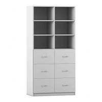 Flexeo® Schrank, 6 große Schubladen, 6 Fächer, Mittelwand, Breite 94,4 cm – Bild 16