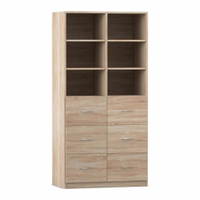 Flexeo® Schrank, 6 große Schubladen, 6 Fächer, Mittelwand, Breite 94,4 cm – Bild 4