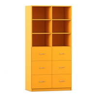 Flexeo® Schrank, 6 große Schubladen, 6 Fächer, Mittelwand, Breite 94,4 cm – Bild 2