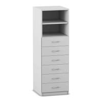 Flexeo® Schrank, 6 kleine Schubladen, 2 Fächer, Breite 48,1 cm – Bild 16