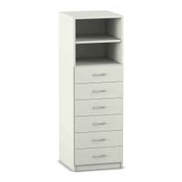 Flexeo® Schrank, 6 kleine Schubladen, 2 Fächer, Breite 48,1 cm – Bild 12