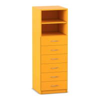 Flexeo® Schrank, 6 kleine Schubladen, 2 Fächer, Breite 48,1 cm – Bild 2