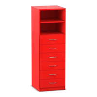 Flexeo® Schrank, 6 kleine Schubladen, 2 Fächer, Breite 48,1 cm – Bild 14