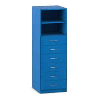 Flexeo® Schrank, 6 kleine Schubladen, 2 Fächer, Breite 48,1 cm – Bild 18