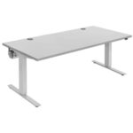 Flexeo® Schreibtisch höhenverstellbar, B x T: 180 x 80 cm - Flexeo Schreibtisch hoehenverstellbar B x T 180 x 80 cm 824155 a ZN