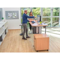 Flexeo® Schreibtisch, höhenverstellbar, B x T: 200 x 80 cm – Bild 12