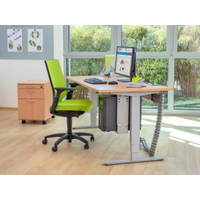 Flexeo® Schreibtisch, höhenverstellbar, B x T: 200 x 80 cm – Bild 14