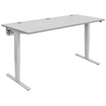 Flexeo® Schreibtisch, höhenverstellbar, B x T: 200 x 80 cm - Flexeo Schreibtisch hoehenverstellbar B x T 200 x 80 cm 824156 t ZN