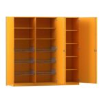 Flexeo® Sportschrank, 6 Gitterkörbe, 9 Fächer - Flexeo Sportschrank 6 Gitterkoerbe 9 Faecher 819009V0046 P01 ZN
