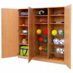 Flexeo® Sportschrank, 6 Gitterkörbe, 9 Fächer - Flexeo Sportschrank 6 Gitterkoerbe 9 Faecher 819009 a ZN