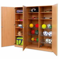 Flexeo® Sportschrank, 6 Gitterkörbe, 9 Fächer