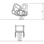 Federwippe Bagger – SPRING 0633 - 0633front