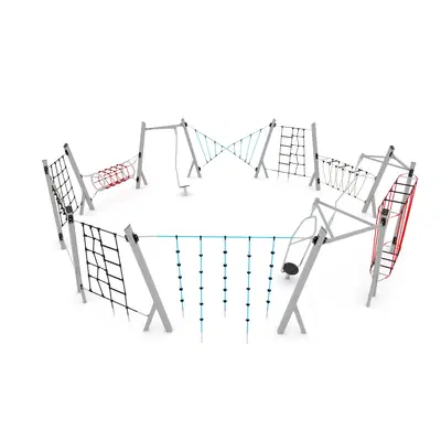 Klettergerüst mit 12 Kletterwänden – NETTIX 1640