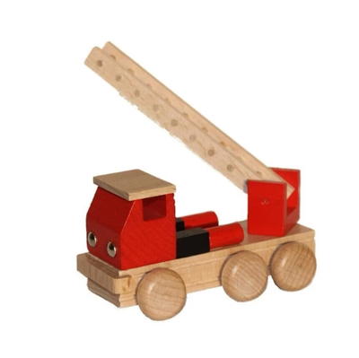 Holzauto Feuerwehr rot, Länge ca. 15 cm