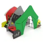 Spielhaus mit Kletterwand, Kletternetz und Motorikelementen – SOLO 0843 - 26ca 08432s