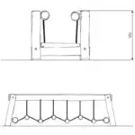 Hängebrücke mit Ketten befestigt – ROBINIA RB1286 - 3bf0 rb1286front