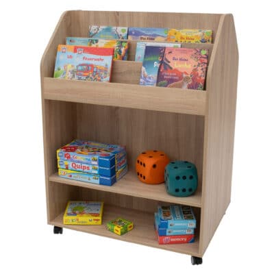 Mobiles Bücherregal „Trapez“