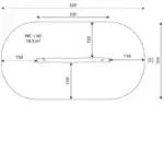 Balancierbalken aus Akazienholz – ROBINIA - 9d77 rb1255top