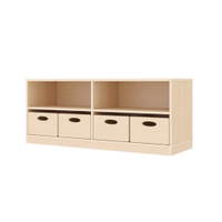 Doppel-Regalschrank mit 4 Materialkästen