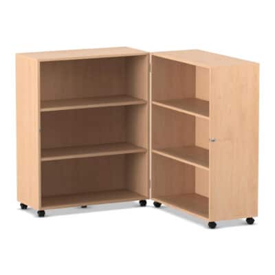 Flexeo® Klapp-Wagen, fahrbar, 4 Fachböden