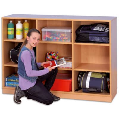 Flexeo® Regal, 3 Reihen, 9 Fächer, Breite 140 cm