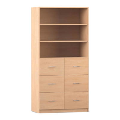 Flexeo® Schrank, 6 große Schubladen, 3 Fächer