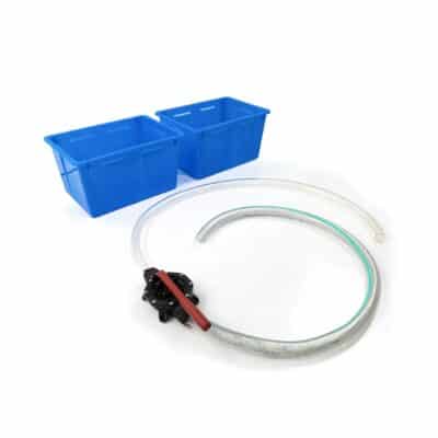 Set Pumpe mit Schlauch + 2 Kunststoffboxen