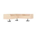 Garderoben-Eckablage mit Fächern und Haken - KB1 DG25070 30 F
