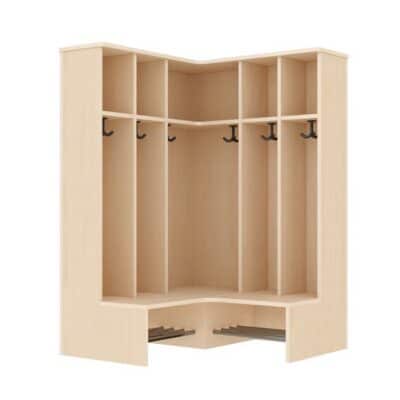 Komplett-Eckgarderobe, 6 Plätze