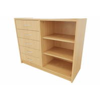 Korpus-Classic Unterschrank mit Regal und 5 Schubkästen, 2 Einlegeböden – Breite: 102 cm - M108029000