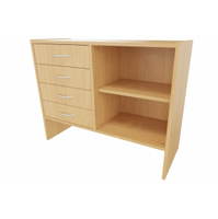 Sockelnischenschrank mit Regal, 1 Einlegeboden und 4 Schubkästen - M108229000