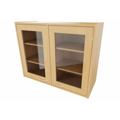 Korpus-Classic Aufsatzschrank mit Doppeltür (mit Glasfüllung) – Breite: 102 cm