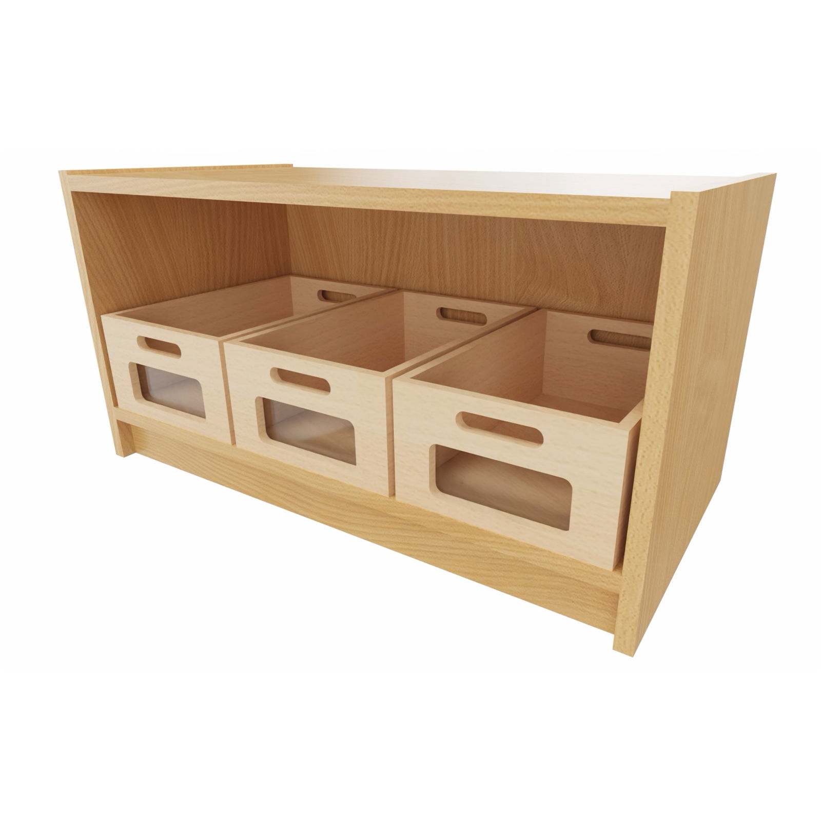 Korpus-Classic Unterschrank mit 3 Materialkästen - Breite: 78 cm