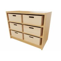 Korpus-Classic Unterschrank mit 6 Materialkästen, 2 feste Böden – Breite: 78 cm - M826044000