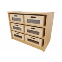 Korpus-Classic Unterschrank mit 6 Materialkästen, 2 feste Böden – Breite: 78 cm - M826064000