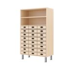 Regalschrank, 24 Materialkästen, Höhe: 120 cm - Regalschrank 120 80, 24 Materialkästen 1