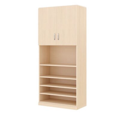 Regalschrank, 2 Türen oben, 180x80 cm