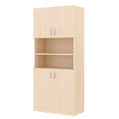 Regalschrank, 4 Türen, 8 Schubladen, 180x80 cm